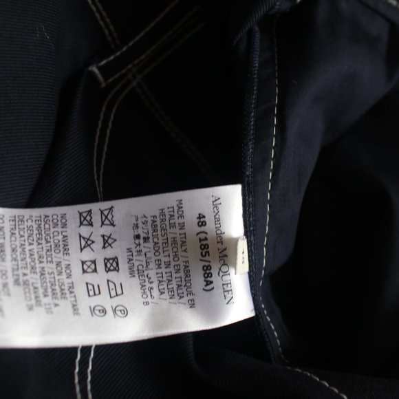 ALEXANDER MCQUEEN CONTRASTING STITCHING PANTS IN BLUE size 48 - Picture 13 of 16